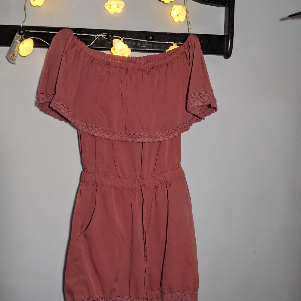 Lace Dusty rose romper